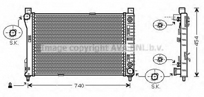 AVA QUALITY COOLING msa2286 -  Радиатор, охлаждение двигателя